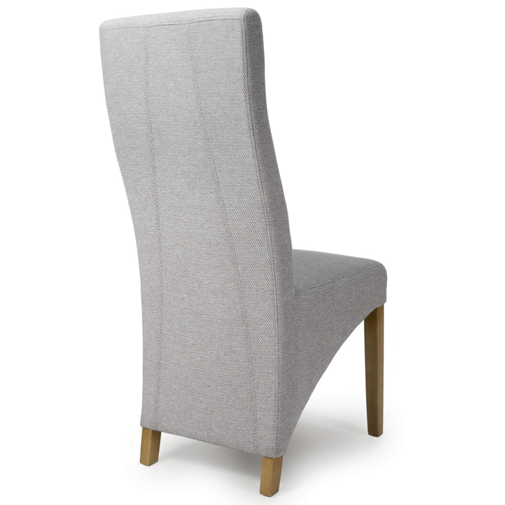 Shankar Baxter Set of 2 Light Grey Weave Dining Chair Image 3