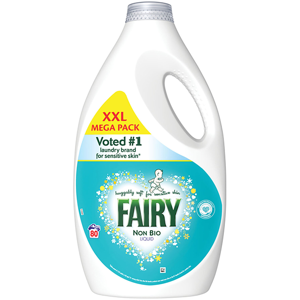 Fairy Non Bio Liquid Detergent 80 Washes 2.64L Image
