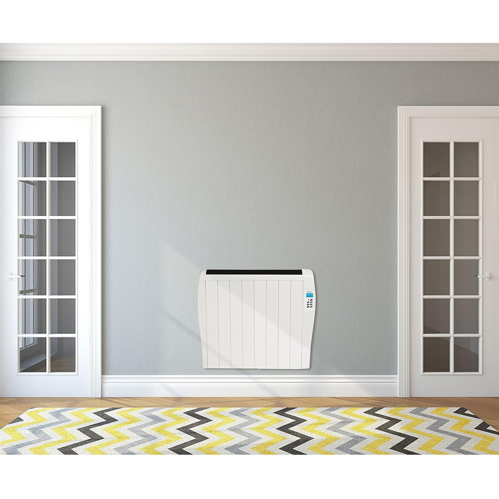 Mylek White Premium Aluminium Electric Heater with Timer 1200W Image 2