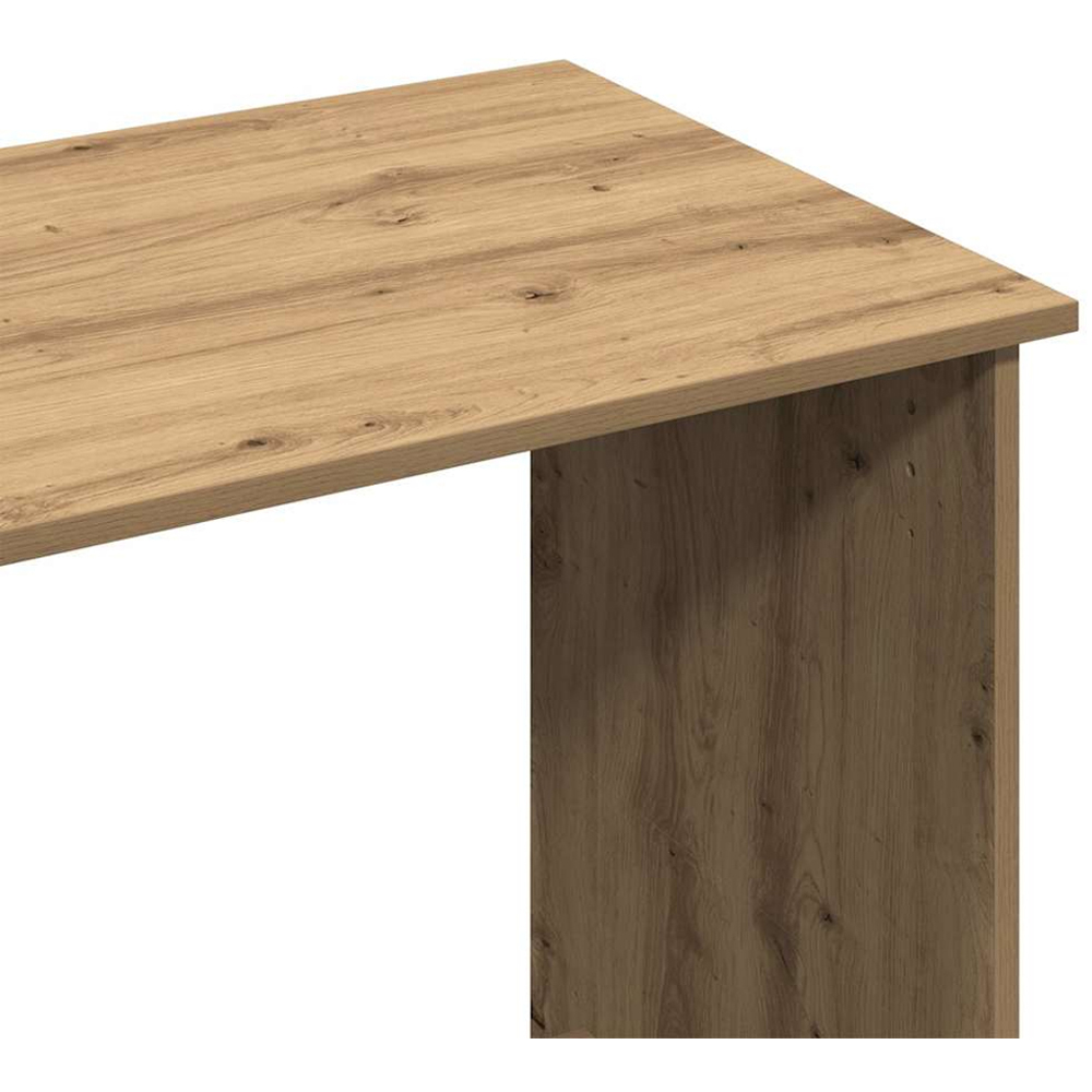 vidaXL 3 Drawer Single Shelf Computer Desk Brown Image 7
