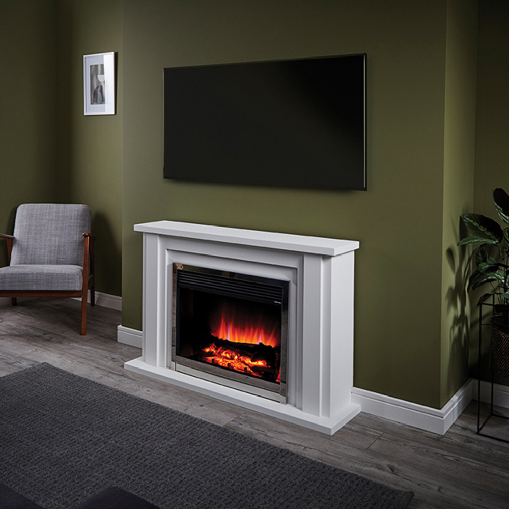 Suncrest Vermont White Textured Electric Suite Image 2