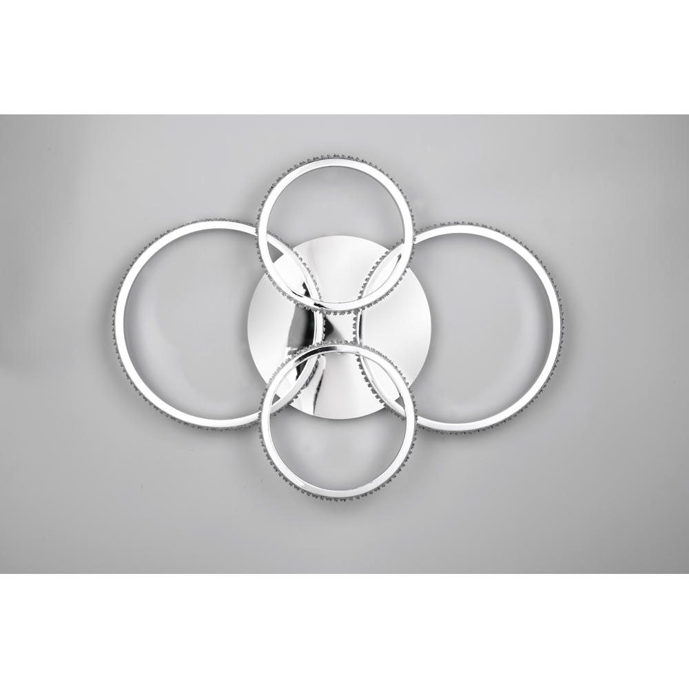 TRIO Cires Chrome Circles LED Ceiling Light Image 8