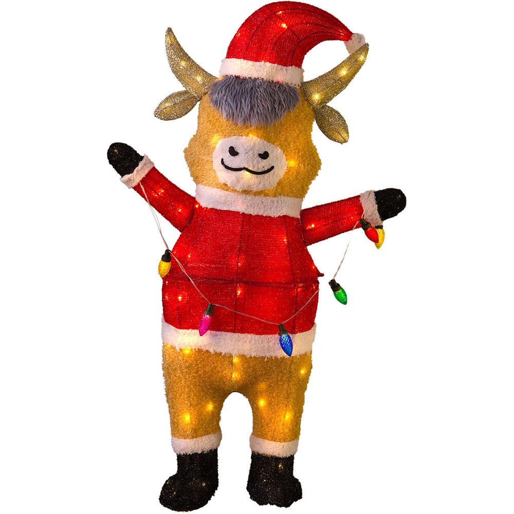 LED Christmas Highland Cow Decoration Image 2