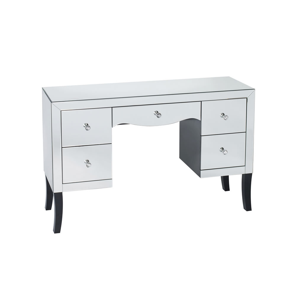 Valentina 5 Drawer Mirrored Dressing Table Image