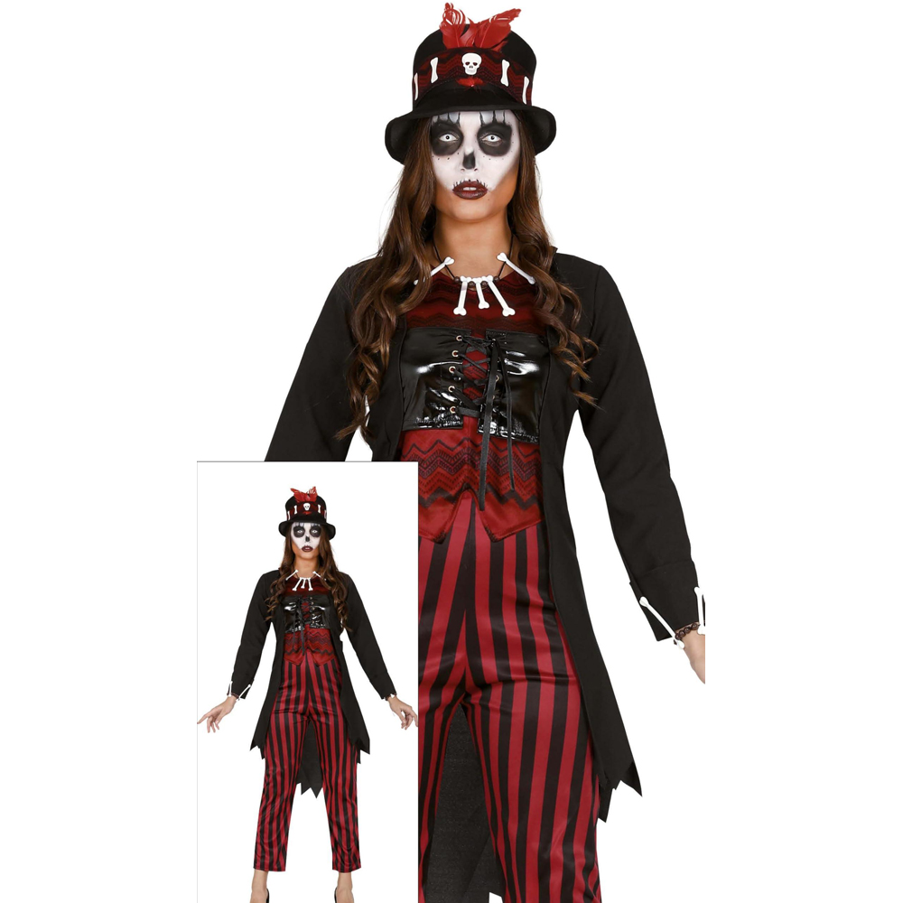 Fiestas Guirca Voodoo Witch Black and Red Halloween Costume Medium Image 2