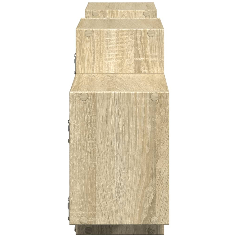 vidaXL 129 x 18 x 42cm Sonoma Oak Wall Shelf Image 4