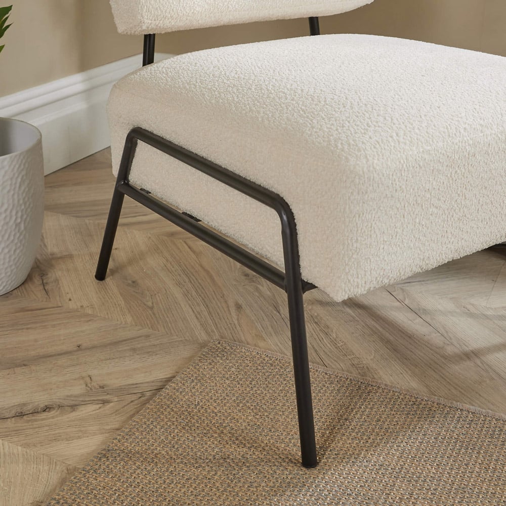 Home Source Montana Cream Boucle Chair Image 4