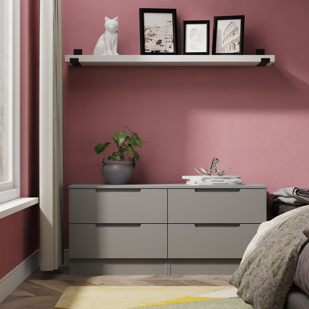 Crowndale Milan 4 Drawer Dusk Grey Bed Box Ready Assembled Image 7