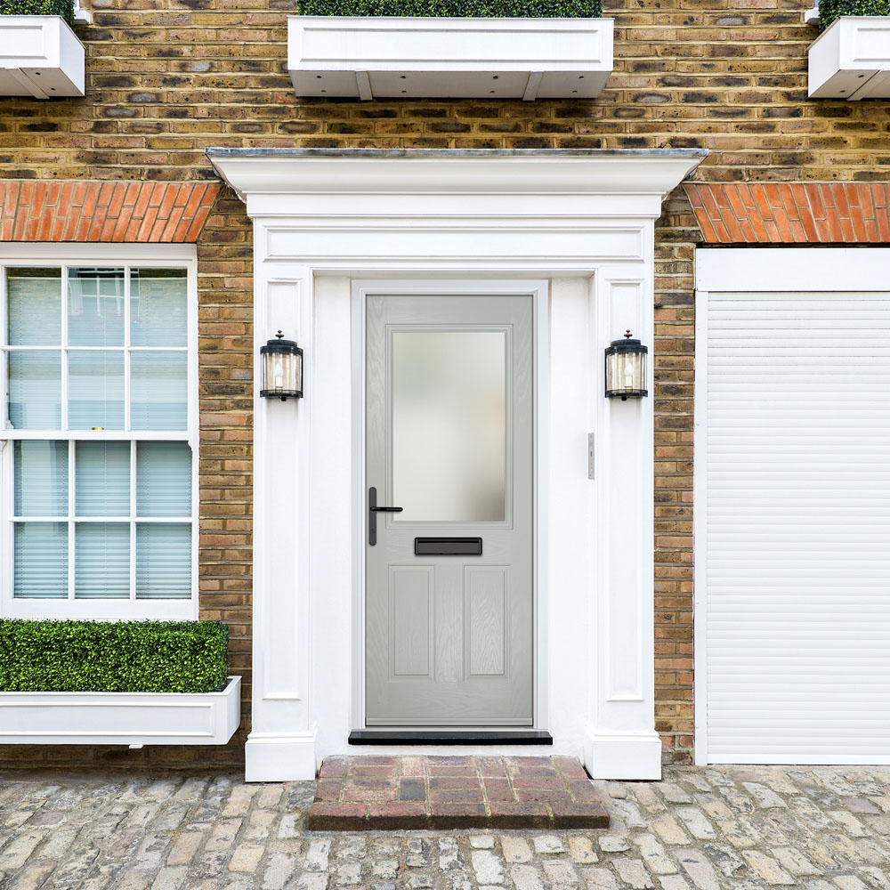 Crystal-Direct Lytham Agate Grey GRP Clear Glass Right Hand Open Front Door 2090 x 890mm Image 2