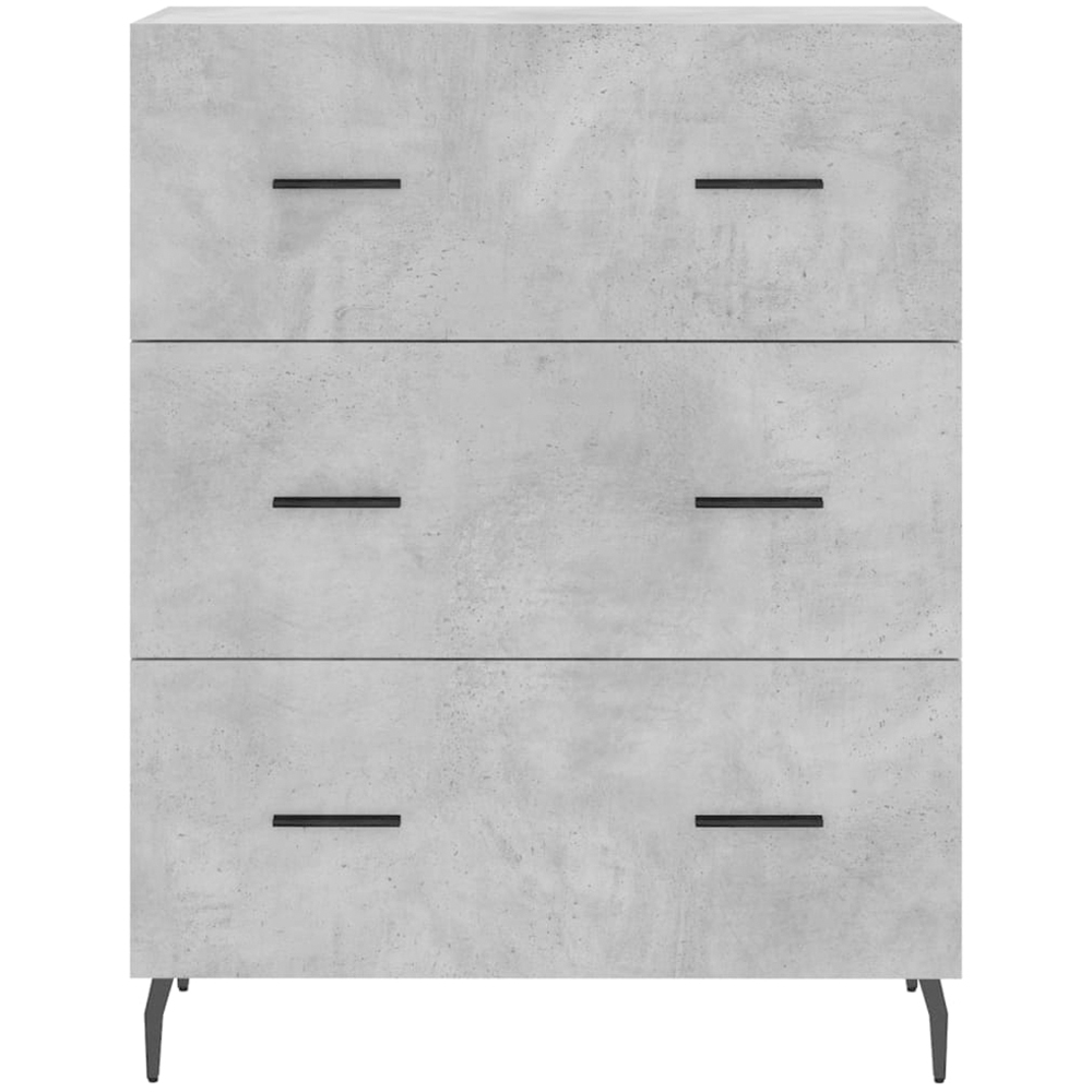 vidaXL 3 Drawer 3 Shelf Grey Sonoma Tall Highboard Image 8