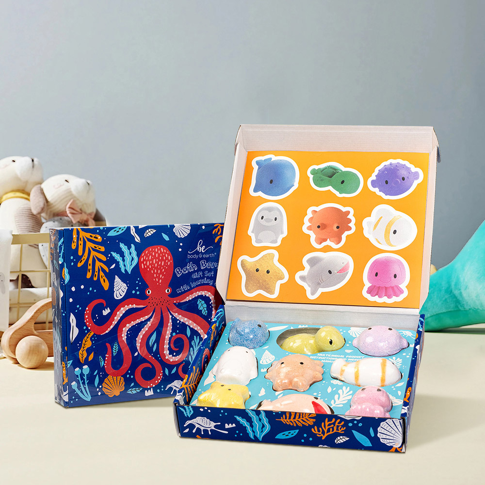 Living and Home Lovely Sea Animal Bath Bomb Gift Set 9 Piece Image 2