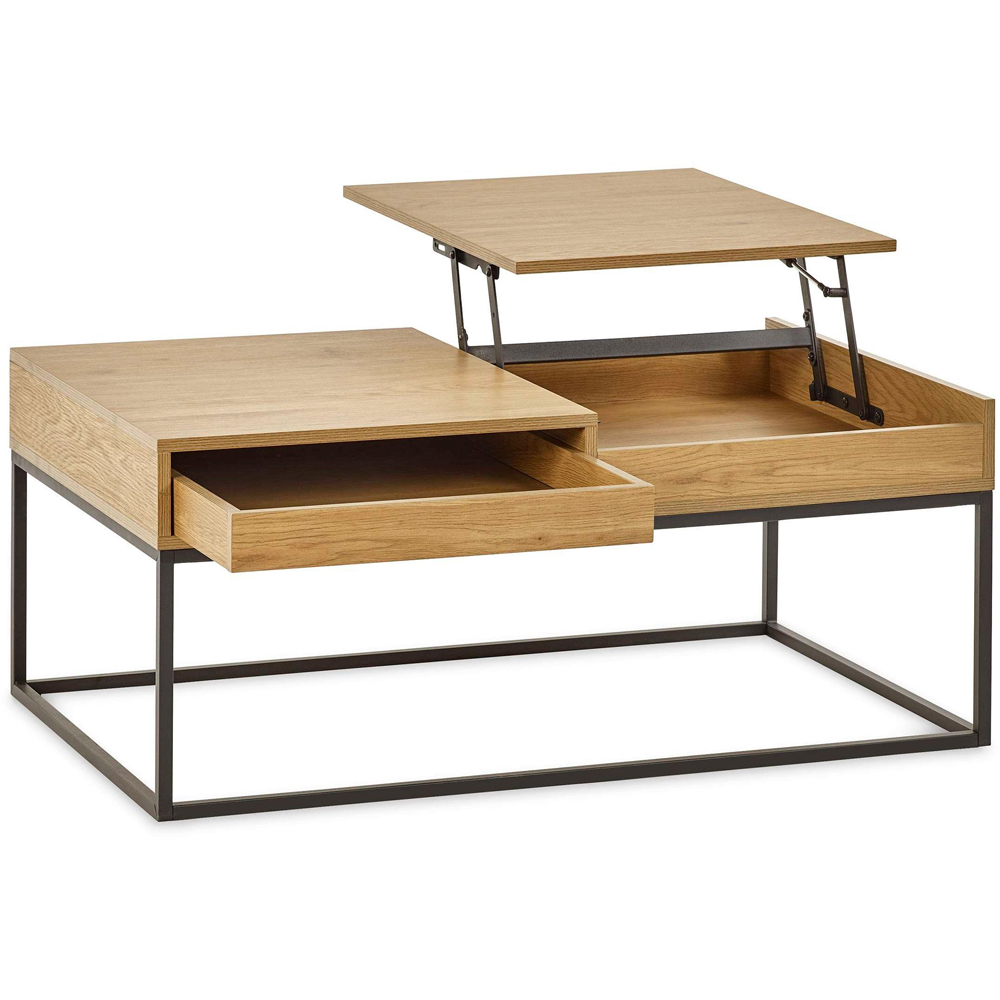 Julian Bowen Kade Single Drawer Single Shelf Oak Effect Coffee Table Image 3