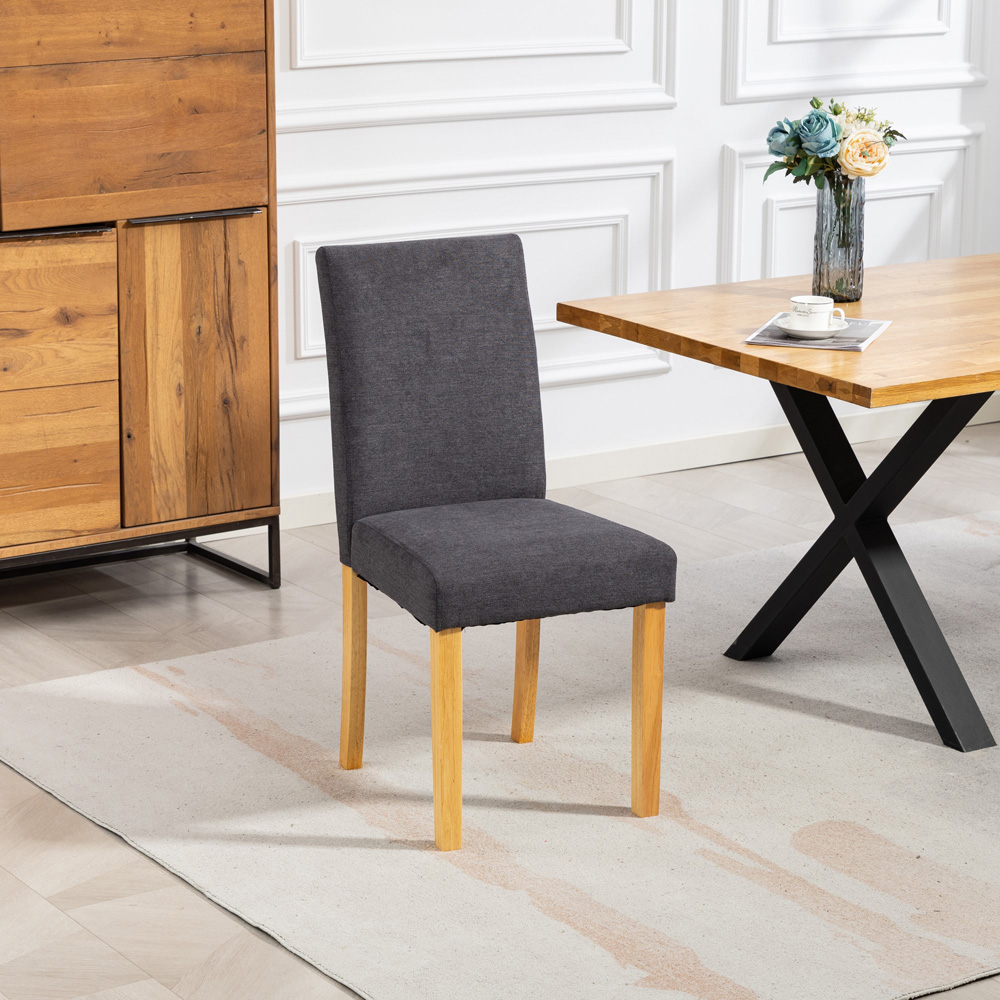 Artemis Home Almont Set of 2 Charcoal High Back Dining Chairs Image 7