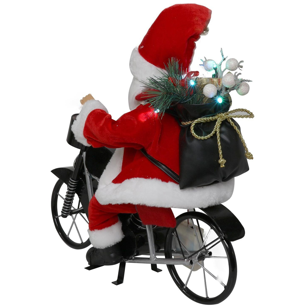 Musical Santa Riding Motorbike - Red Image 3