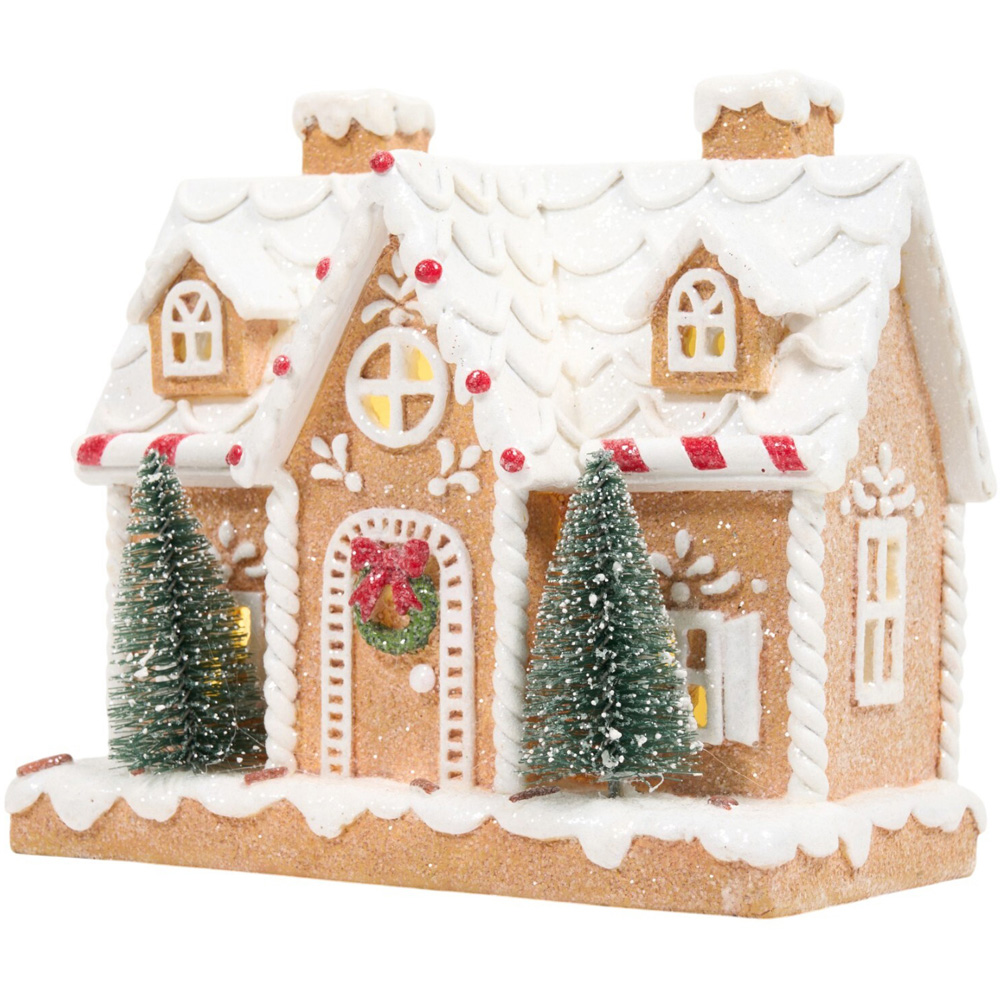 Light Up Gingerbread House Decoration Image 5