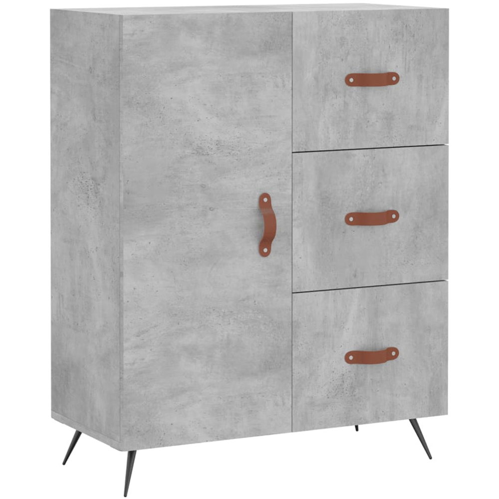 vidaXL 3 Door 3 Drawer Concrete Grey Highboard Image 7