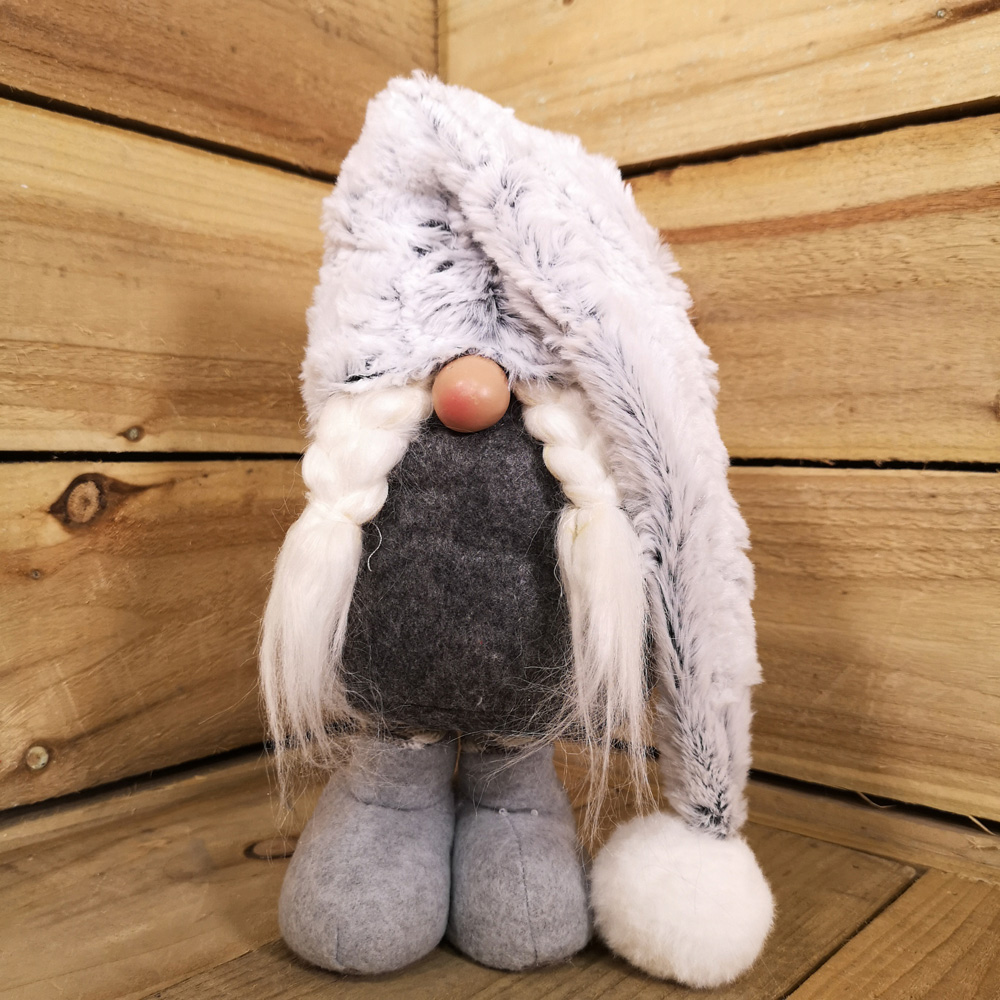 Samuel Alexander Grey Female Gonk Christmas Decoration with Extendable Legs 28cm Image 4