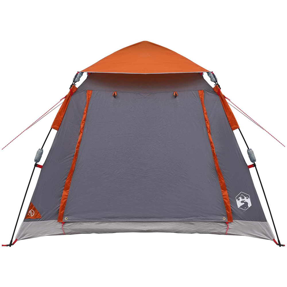 vidaXL 3 Person Instant Camping Tent with Rainfly Grey Image 3