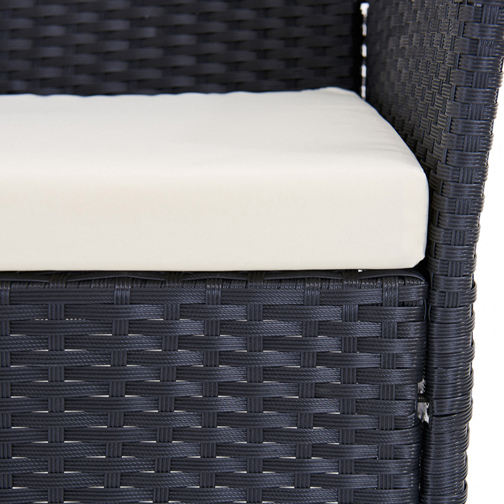 Home Detail Maya 4 Seater Black Rattan Sofa Dining Set with Cover Image 7