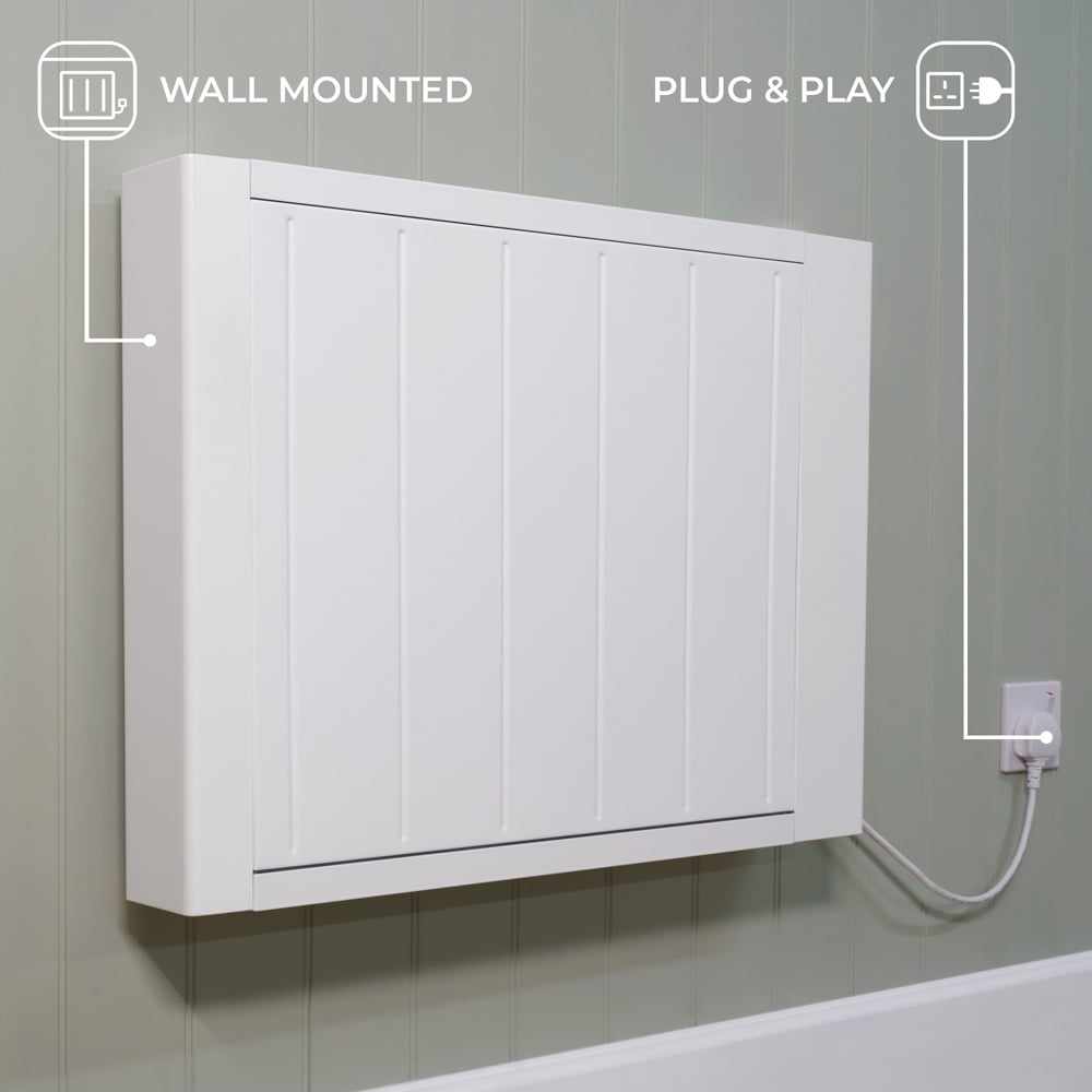 Adam Sola Ceramic-IQ White Smart Electric Radiator 1500W Image 7