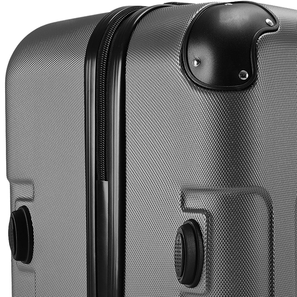 H&O Direct Large Silver Hardside Suitcase Image 3