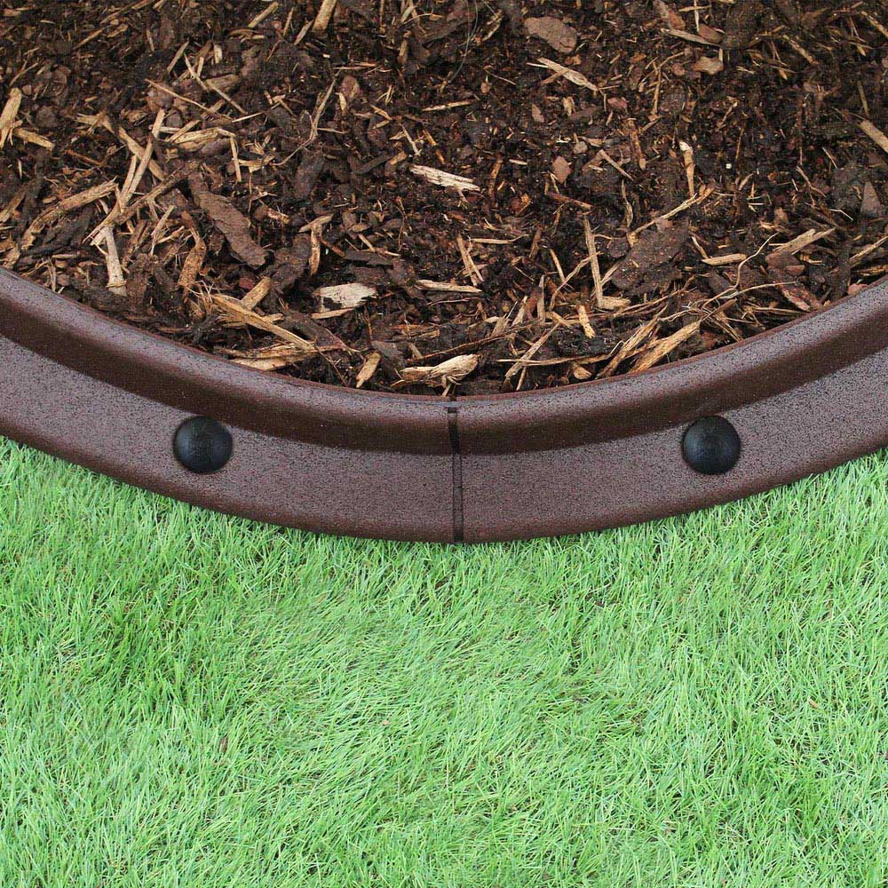 MonsterShop Brown 4ft 12 Pack Flexible Lawn Edging Image 5