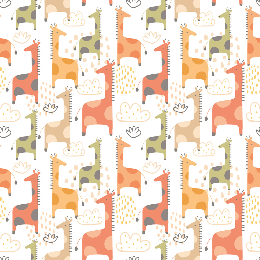 Hoopla Walls Peekaboo Giraffe Friends Ginger Spice Wallpaper Image 1