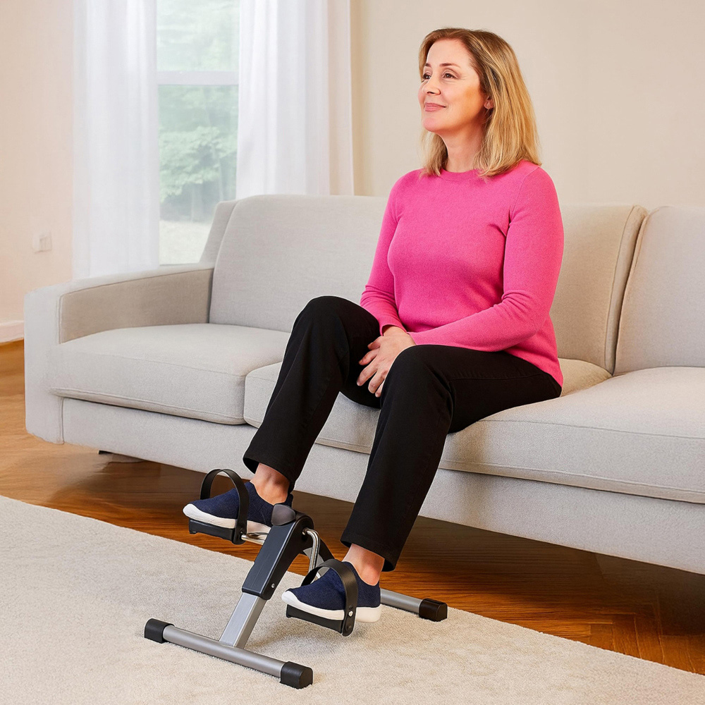 Alivio Portable Mini Bike Pedal Exerciser Machine with LCD Display Image 3