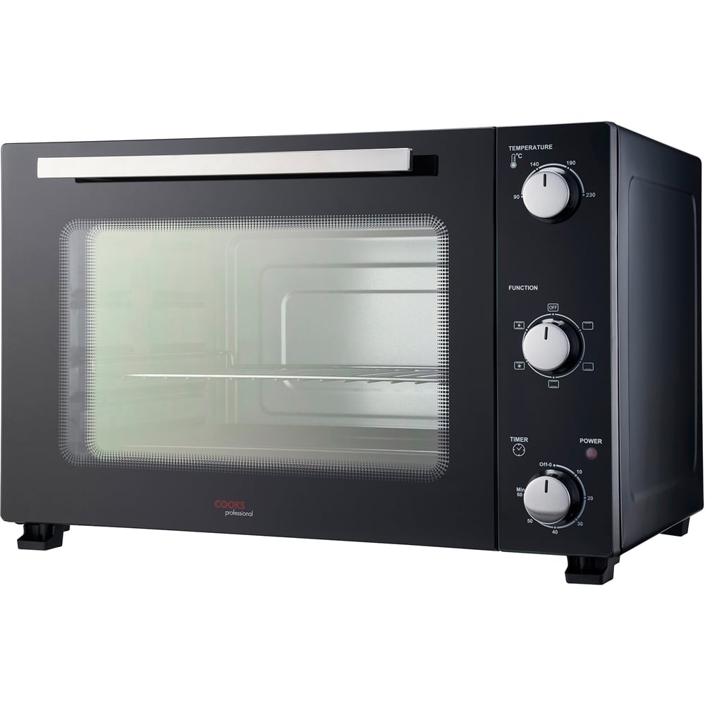 Cooks Professional K384 Black Silver 48L Electric Mini Oven Image 1