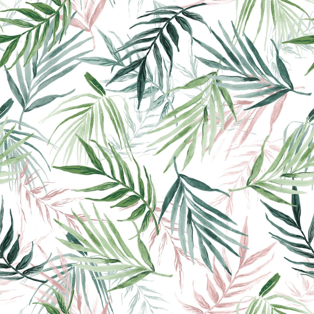 furn. Bali Palm King Size Green Duvet Set Image 4
