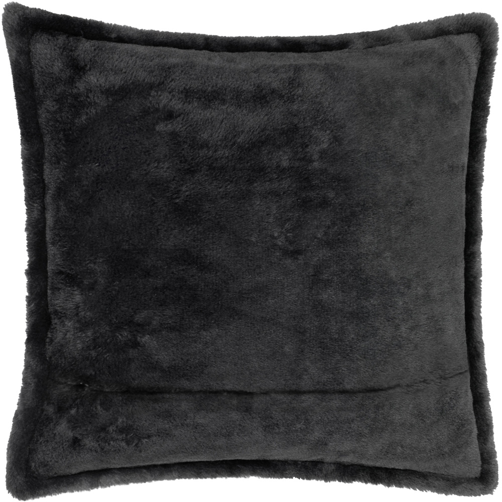 Furn Kallu Black Faux Fur Cushion 45 x 45cm Image 3