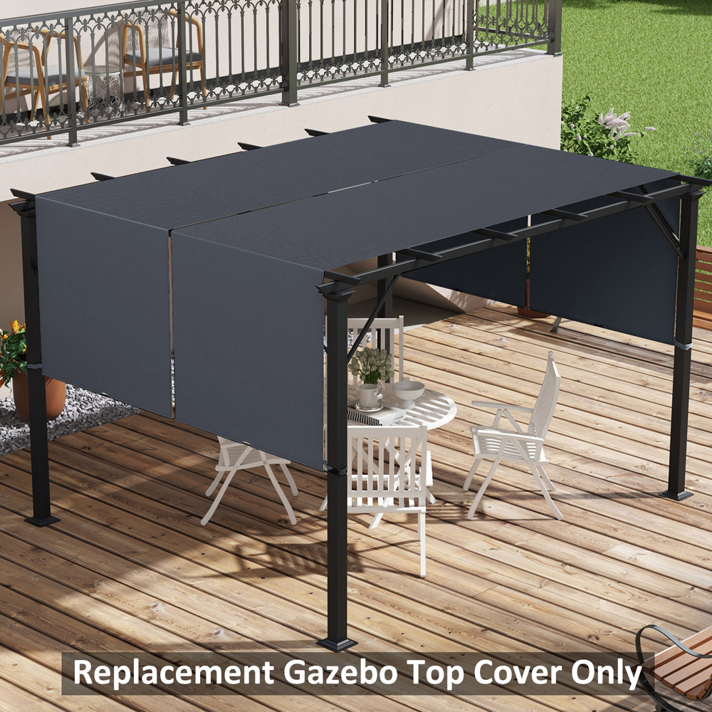 Outsunny Dark Grey Pergola Replacement Canopy 2 Pack Image 2