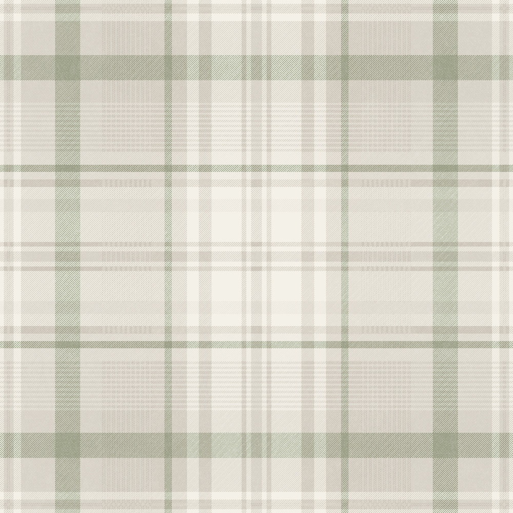 Holden Decor Kirkham Check Green Wallpaper Image 1
