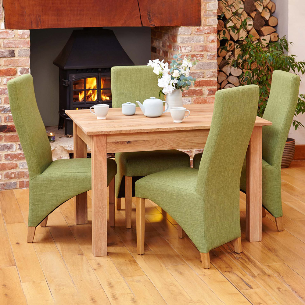 Baumhaus Mobel 4 Seater Dining Table Oak Image 3