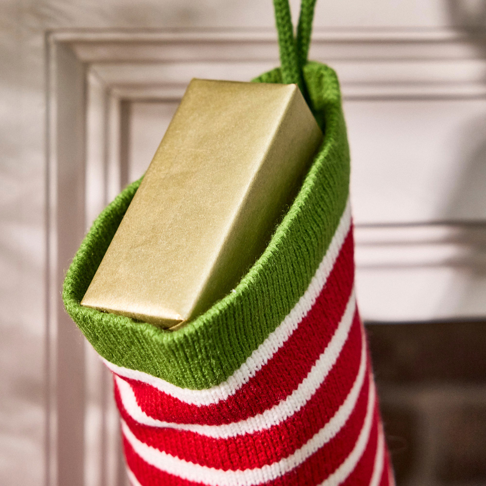 Dibor Candy Stripe Knitted Stocking Image 4