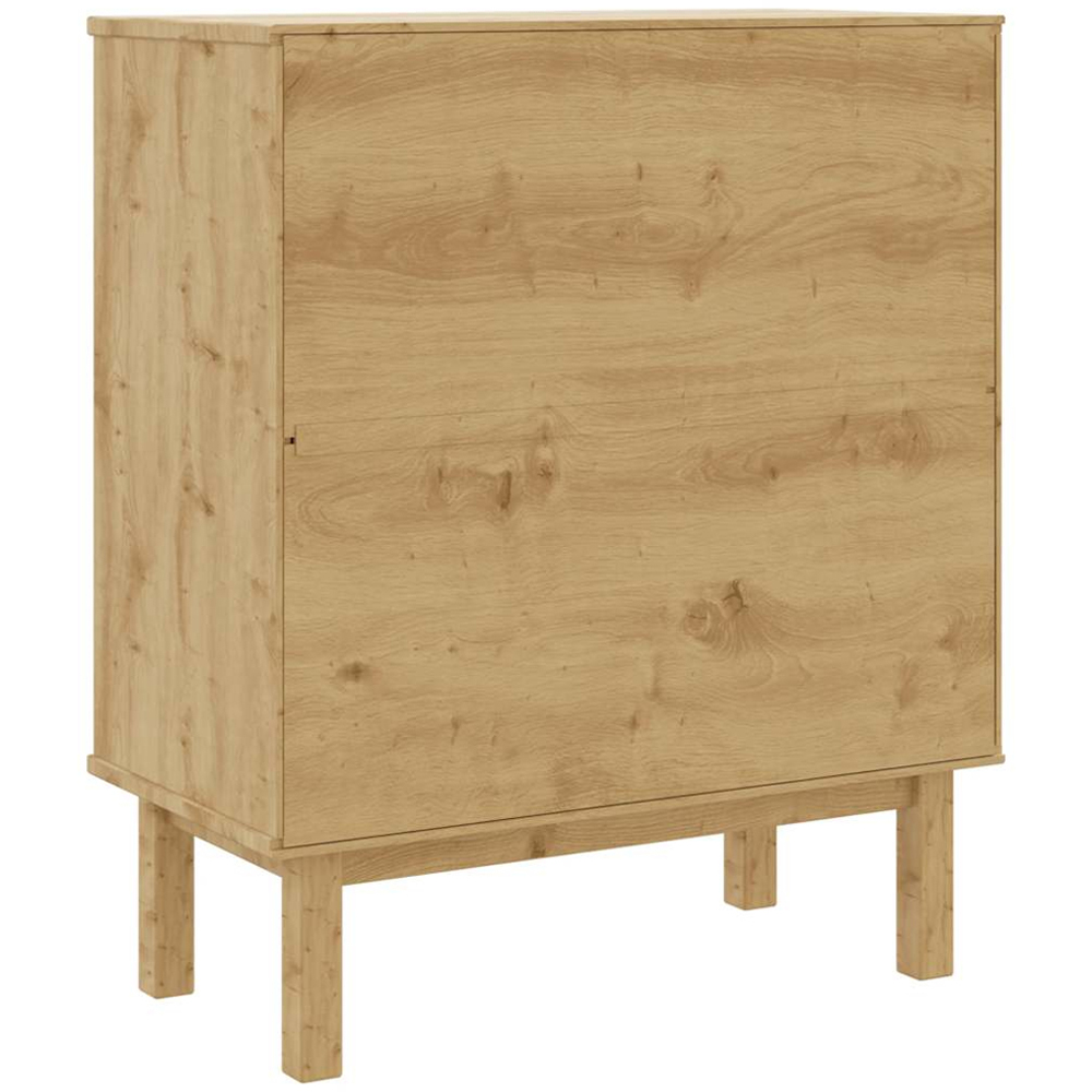 vidaXL Otta 4 Drawer Brown Solid Pine Wood Chest of Drawers Image 6