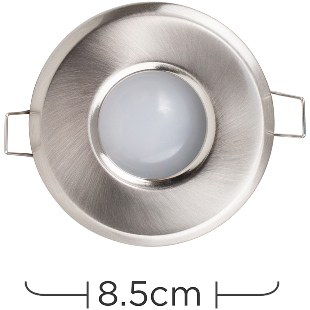 ValueLights Brushed Chrome Warm White LED Ceiling Downlight 4 Pack Image 4