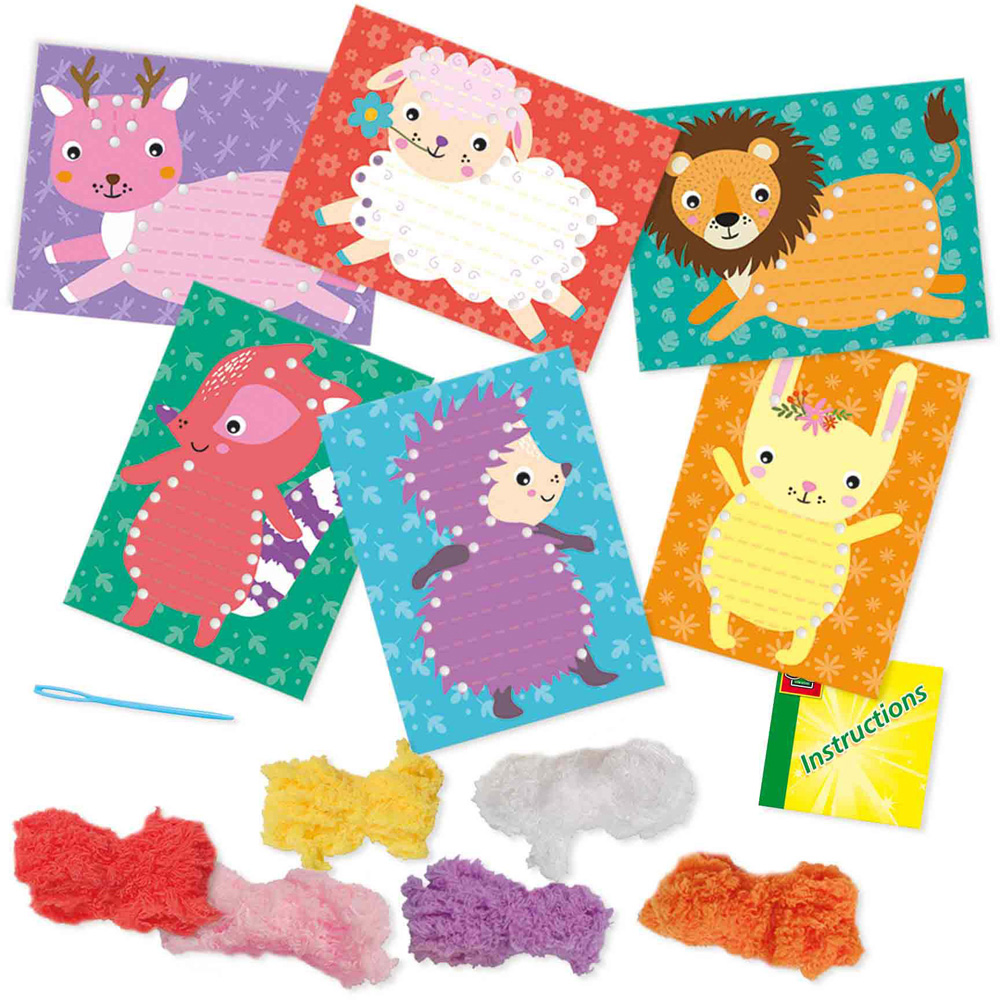 SES Creative Fluffy Animal Embroidery Kit Image 2