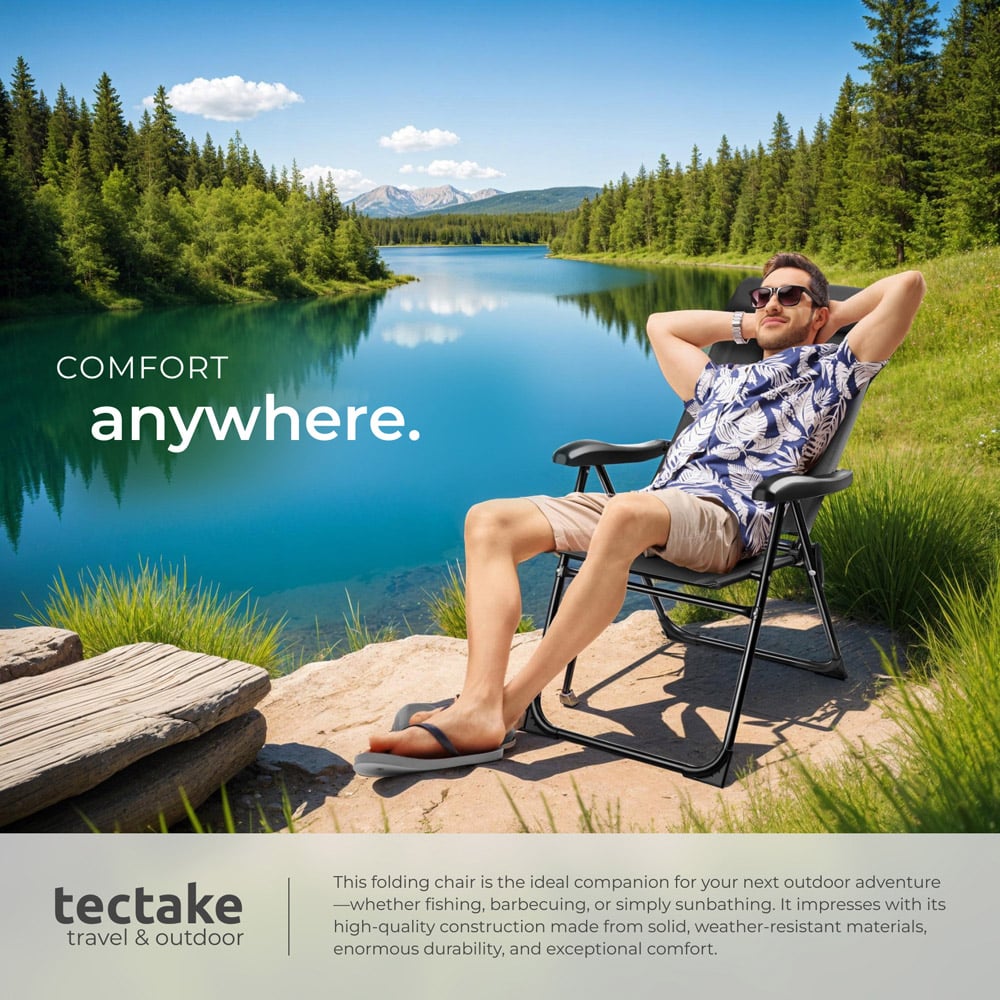 tectake Set of 6 Lightweight Foldable Camping Chair Image 5