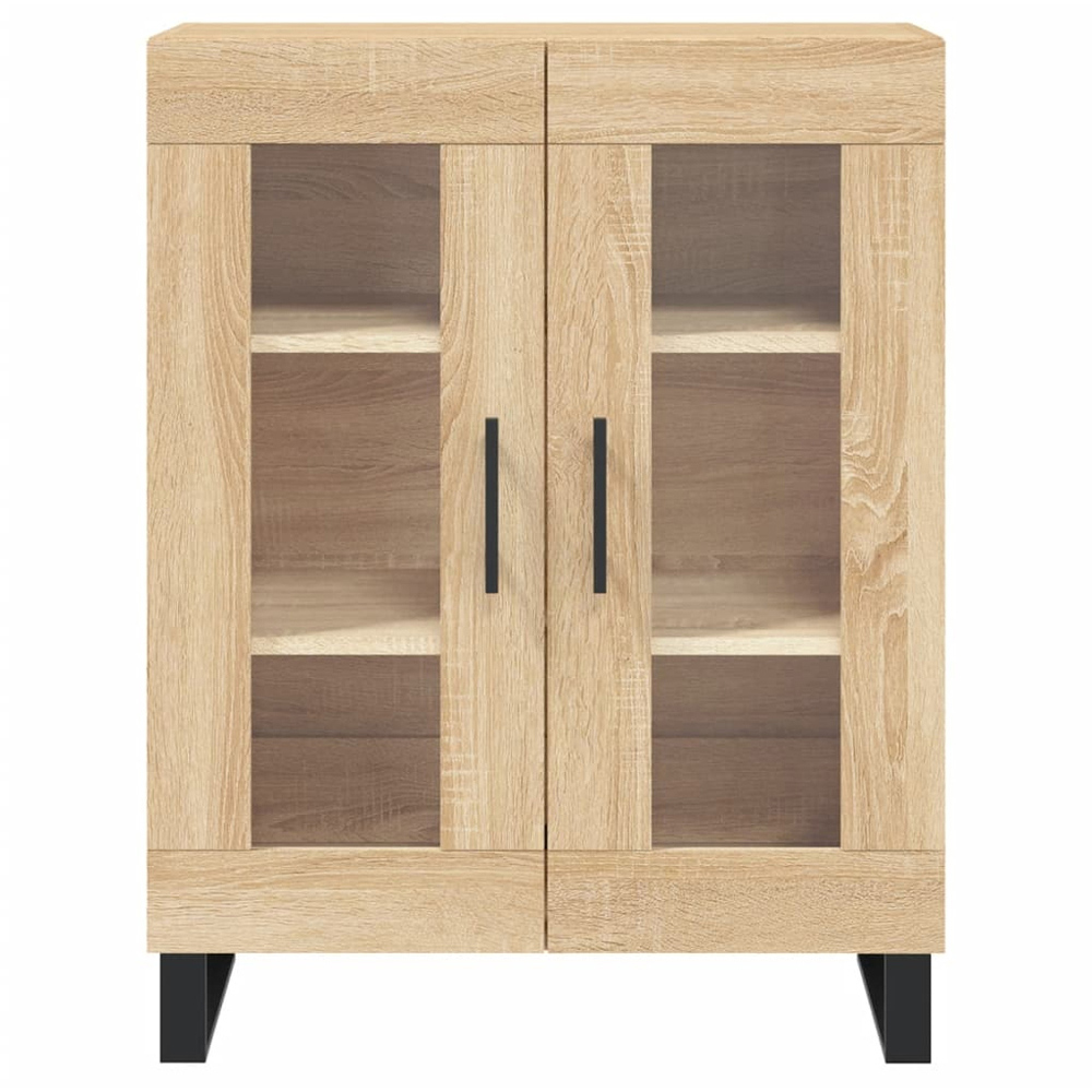 vidaXL 2 Glass Door Sonoma Oak Sideboard Image 5