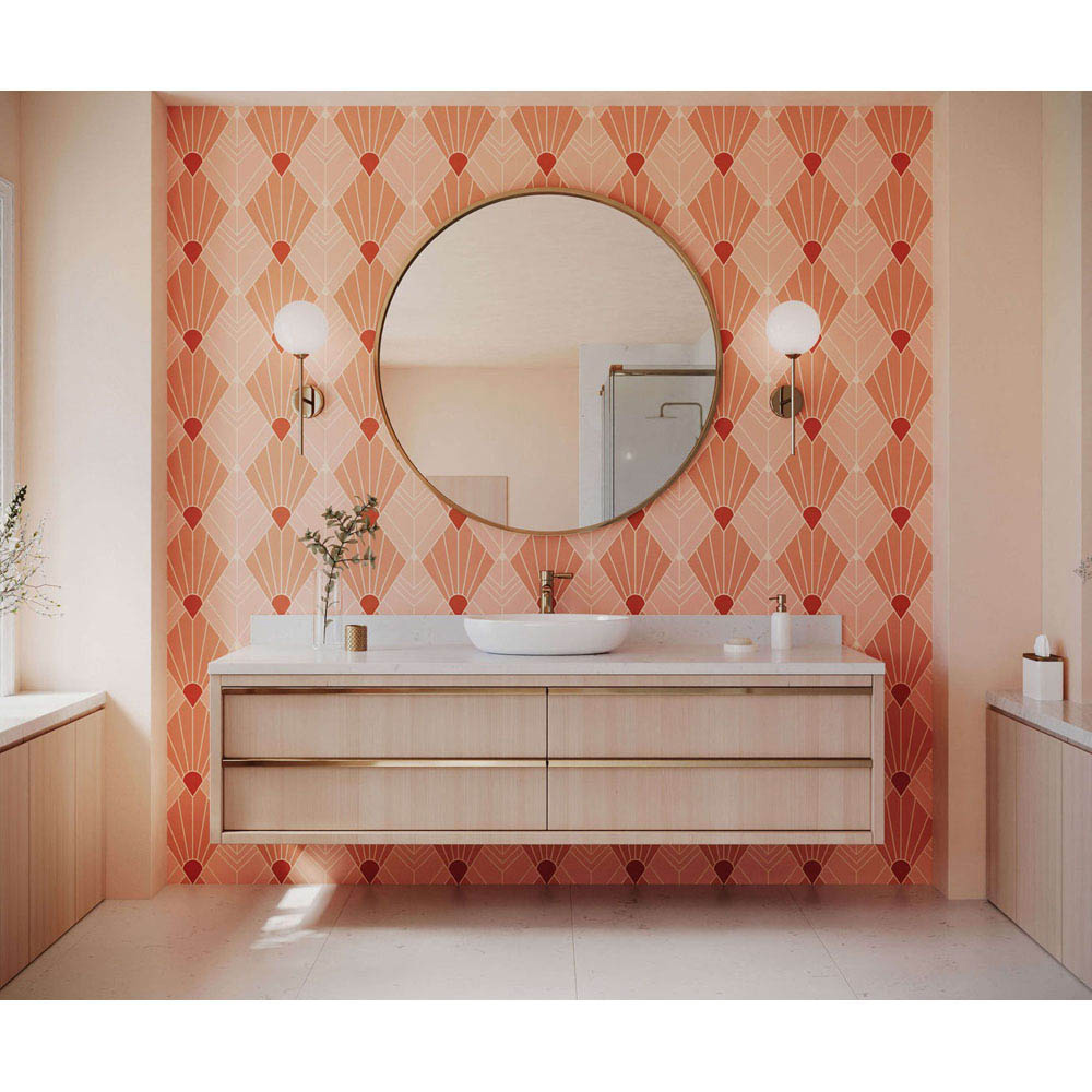 Bobbi Beck Eco Luxury Art Deco Diamond Pink Wallpaper Image 2