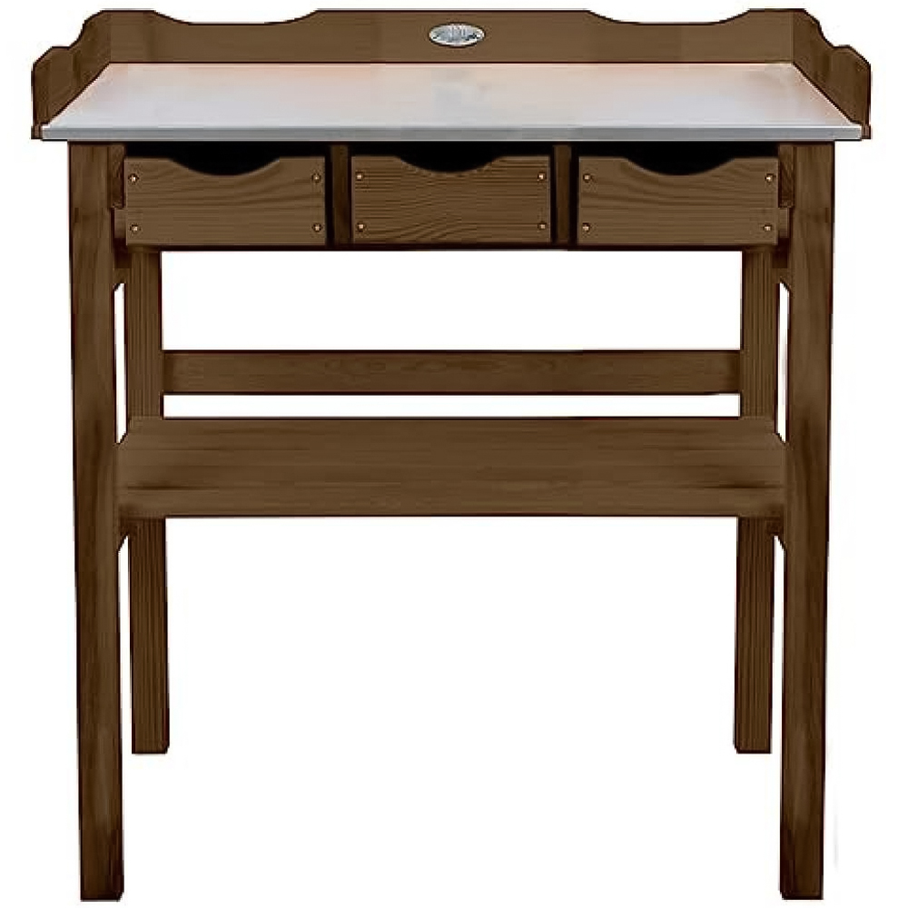 Fallen Fruits 3 Drawer Brown Wooden Potting Table Image