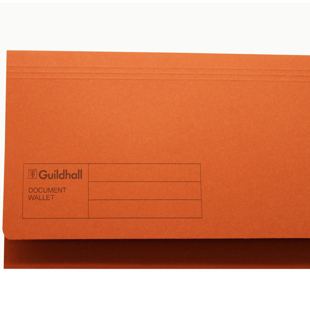 Exacompta Guildhall Orange A4+ Manilla Document Wallet 50 Pack Image 6