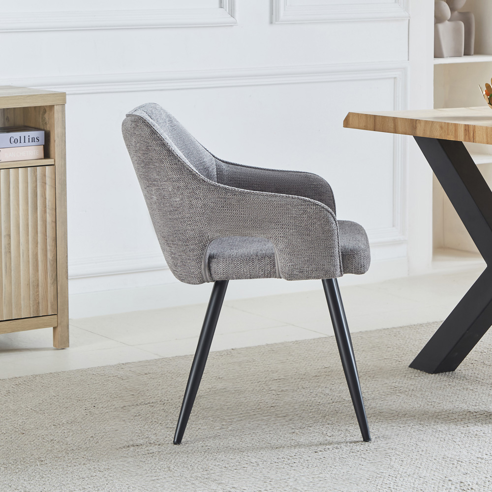 Artemis Home Lodine Set of 2 Grey Dining Chair Image 4