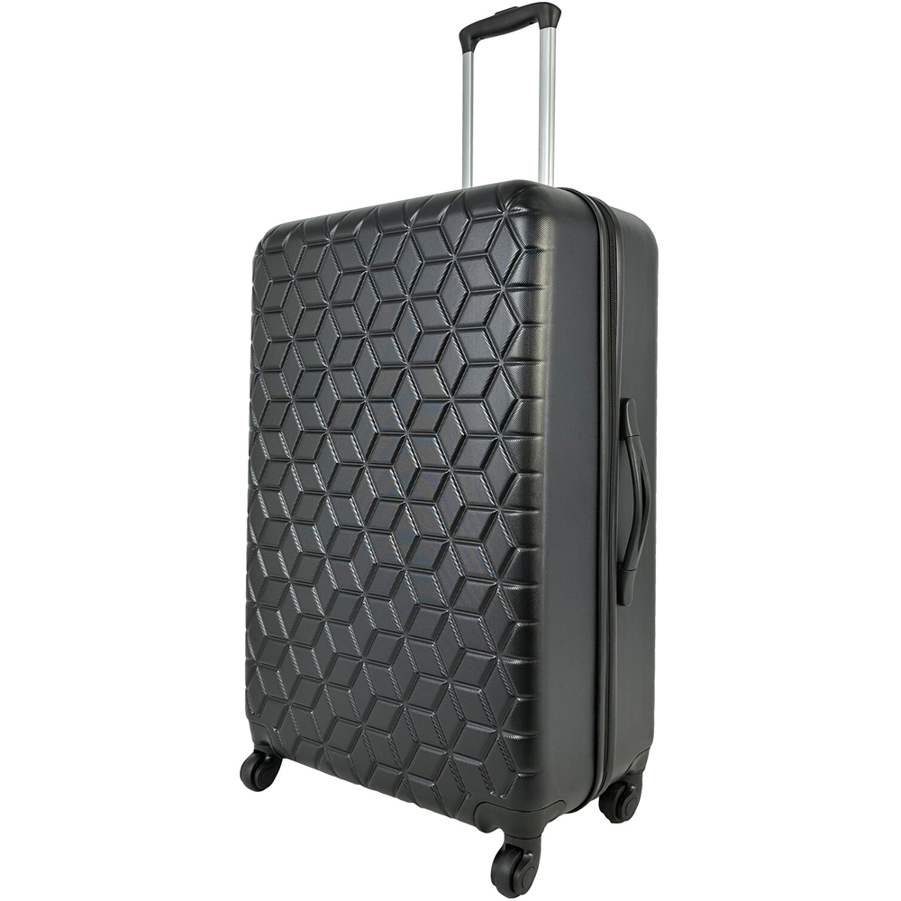 Travel Gear Geometric Suitcase Black Large Image 1