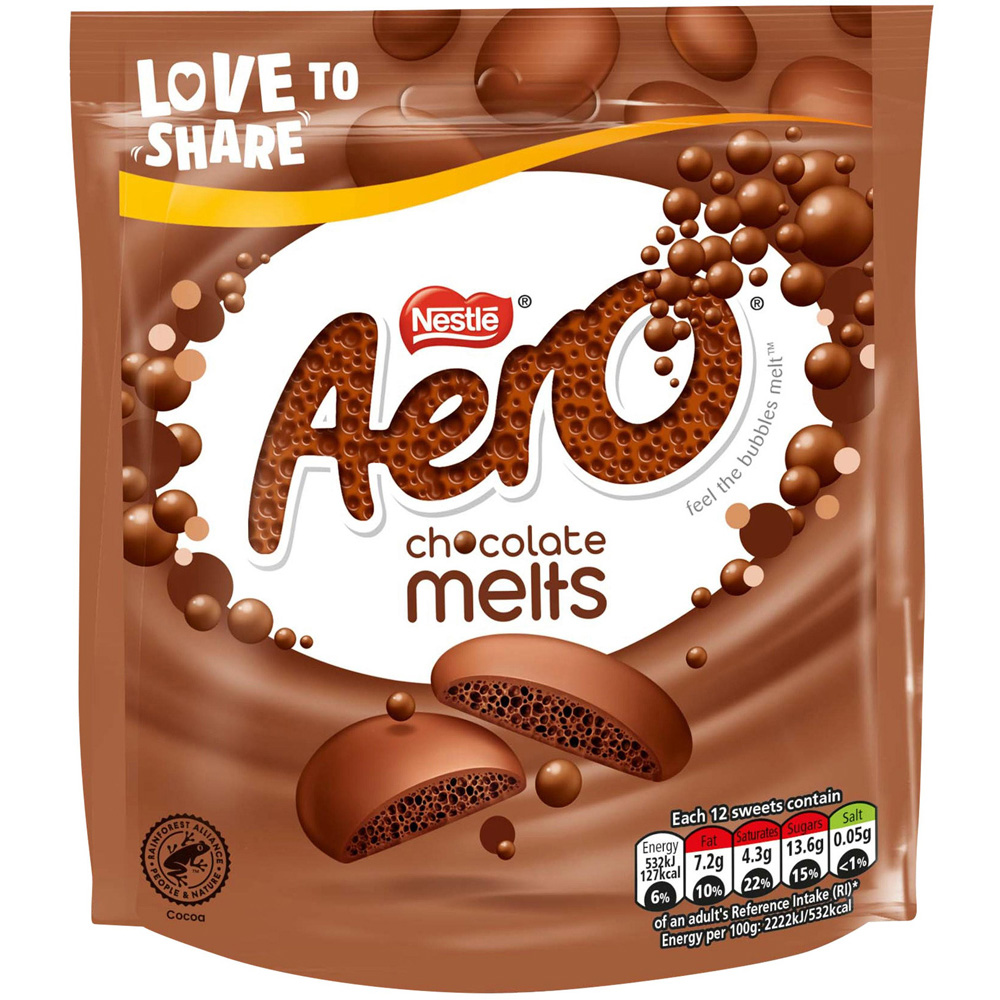 Nestle Aero Chocolate Melts 92g Image