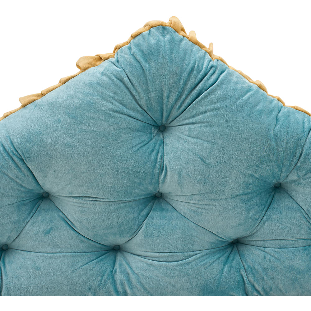 Living and Home Blue and Mustard Button Tufted Crown Headboard Pillow 65 x 182cm Image 5