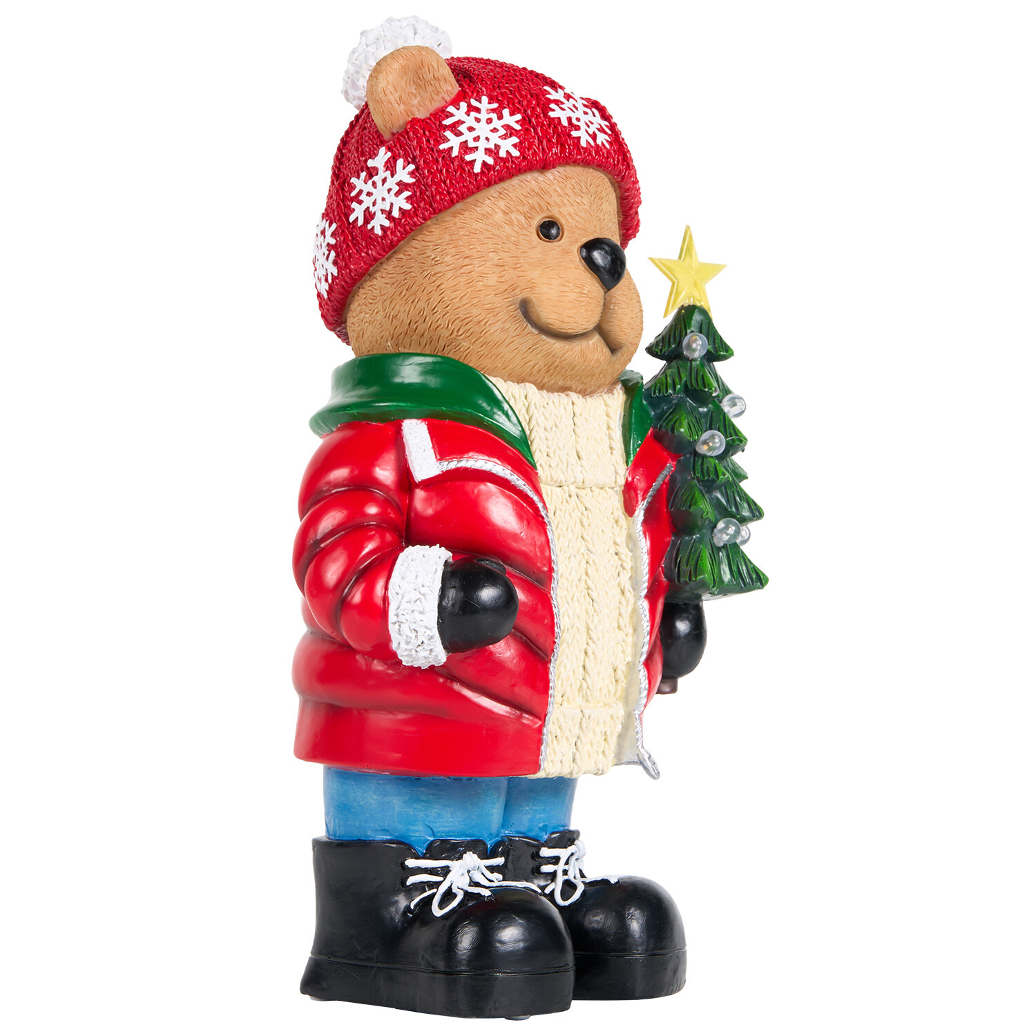 LED Christmas Bear Ornament Red Image 2