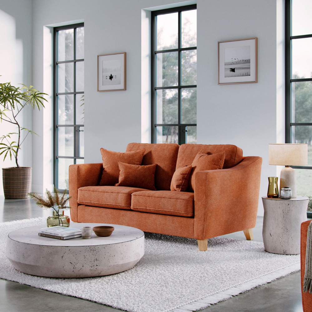 Marlon 2 Seater Small City Terracota Sofa Image 6
