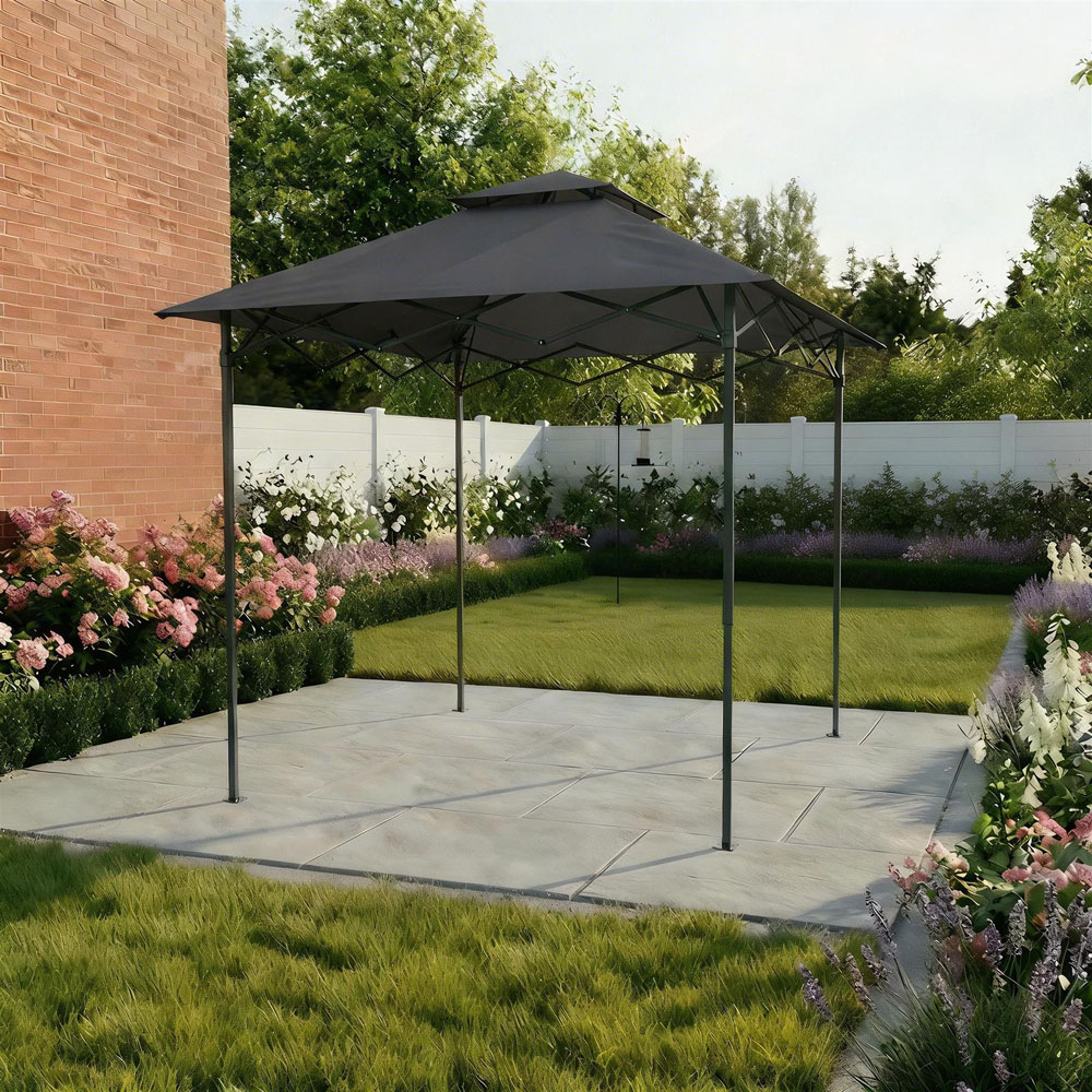 Home Source Verano 2.5 x 1.6m Black Folding BBQ Gazebo Image 3